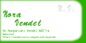 nora vendel business card